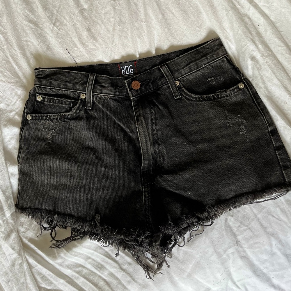 Urban Outfitters girlfriend high rise black jean shorts